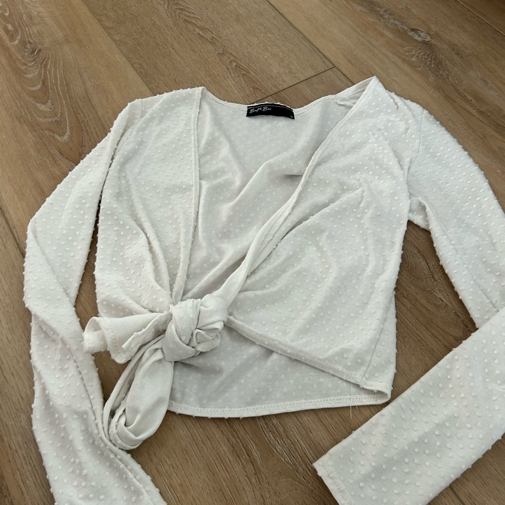 Elegant White Wrap Top